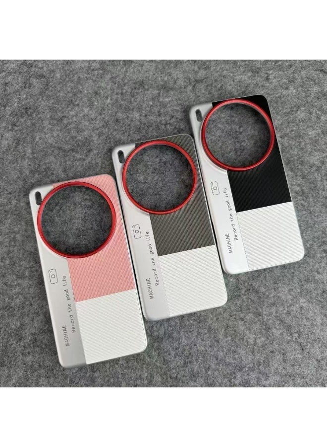 Compatible with Vivo X300 Pro back Case cover,Tri color splicing camera design, Made of imitation leather material, Light, thin, Fully wrapped camera protection, Anti drop - Image 2